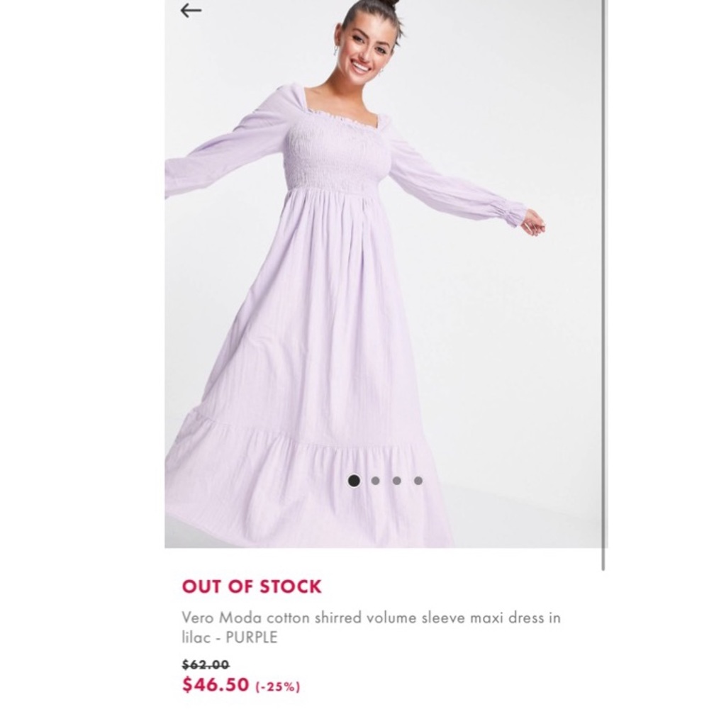ASOS long lilac cottage core dress. core. Looks very princess like.used once.